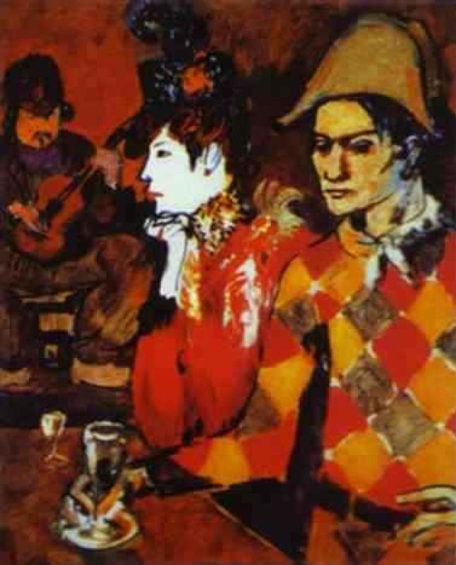 in 'lapin agile' or harlequin with a glass 1905.jpg